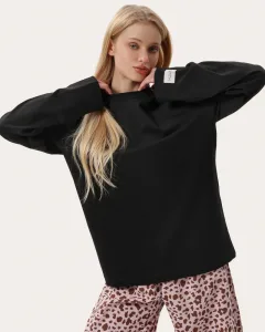 Schwarzes oversize longsleeve