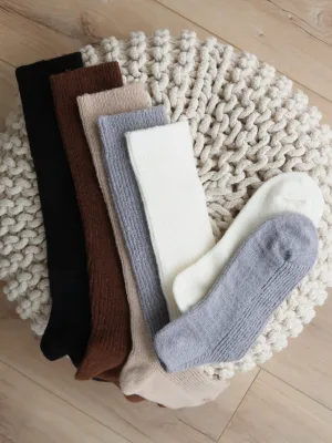 Warme Wollkniesocken
