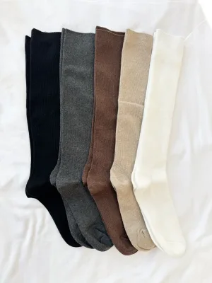 Kaschmir-Kniestrümpfe in Basic-Farben