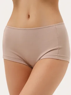 Beige Baumwoll-Boxershorts