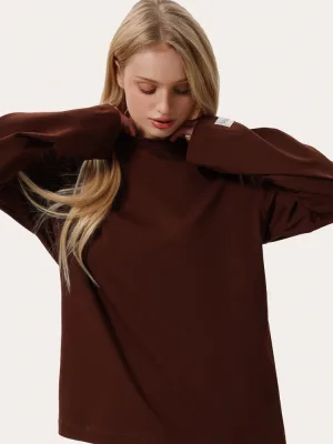 Oversize-Long in Schokoladenfarbe