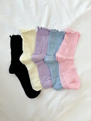 Halbtransparente Damensocken mit Muster