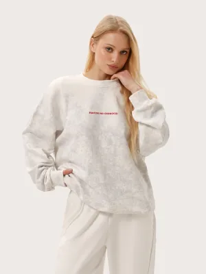 Unisex-Sweatshirt mit Thermoeffekt und Stickerei „Wärme kann man nicht verbergen“