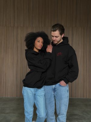 Unisex-Hoodie aus Premium-Baumwolle mit Stickerei