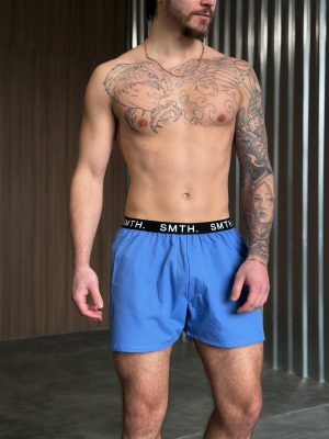 Blaue Herren-Boxershorts aus Baumwolle