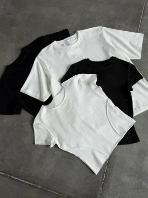 Set aus 4 Baumwoll-Kurzarmshirts