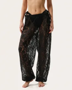 Spitzen-Jogger in Schwarz