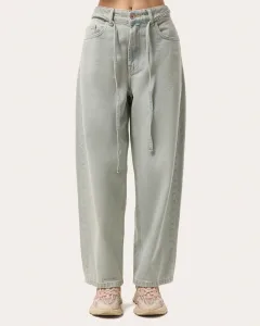 Blaue Damen-Baggy-Jeans