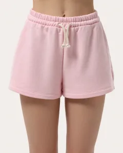 Rosa Basic Shorts aus Dreifaden-Sweatstoff