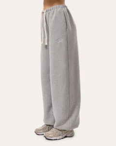 Jogginghose mit Kordelzug - Grau meliert