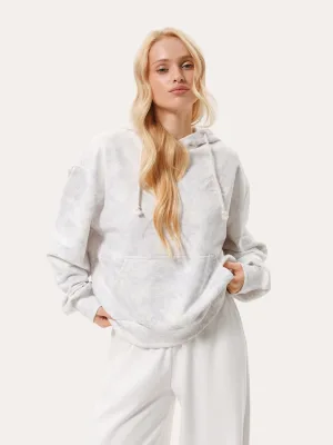 Damen-Hoodie mit Stickerei aus Stoff mit Thermoeffekt